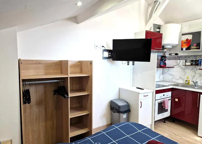 08 - Tres Joli Studio Tout Equipe Avec Parking Privatif Gratuit, Grand Fourgon Possible, Tout Le Linge De Maison Est Fourni